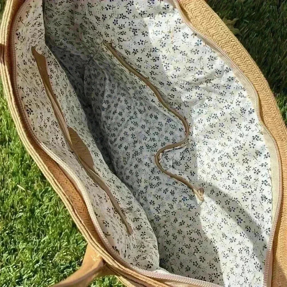 Spring Summer Woven Lined Bag NWOT - Picture 5 of 16